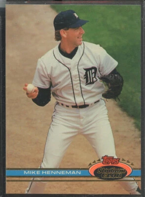1991 Topps Stadium Club #287 Mike Henneman Detroit Tigers - Image 1 of 2
