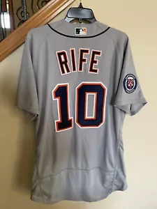 Nike Authentic Detroit Tigers Flex Base Road Gray Jersey 44 “RIFE” On Back Matt? - Picture 1 of 8