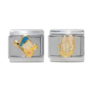 Disney Daisy & Donald Duck italienischer Charm - passt 9mm italienischen Bettelarmbändern - Bild 1 von 1