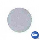 50x White Self-Adhesive Round Felt Pad 40 mm 2 Pcs