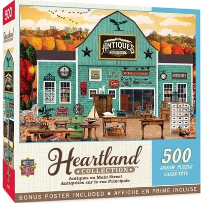 MasterPieces jigsaw puzzle;  Antiques on Main Street by Gail Fraser;  500 pcs - Image 1 of 3