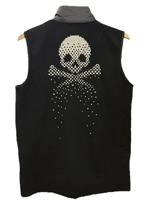 Chaleco G/FORE Para Hombres M Cremallera Completa Pixelado Calavera y T's Lana Merino y Nylon Nuevo con Etiquetas * Leer Foto 1 de 4