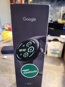 Google Pixel Watch 3 GPS 45mm Smart Watch Matte Black Unlocked Immaculate - Picture 1 of 8