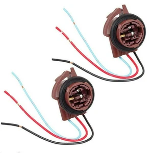 2x 3157 4157 Bulb Socket Pig Tail Harness Wire Plug for Turn Signal Brake Light - Bild 1 von 7