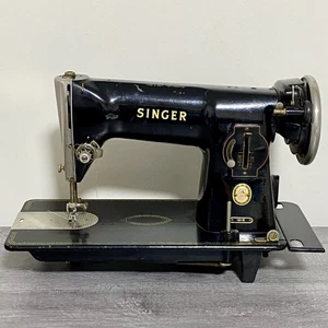 Vintage Singer Nähmaschine 191b schwarz verkauft wie gesehen ungetestet selten - Bild 1 von 18