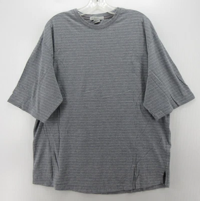 Ermenegildo Zegna Camisa Deportiva Hombres Grande Gris Pullover Rayas Camiseta DE COLECCIÓN Foto 1 de 4