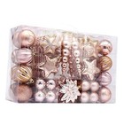 73ct Assorted shatterproof Christmas Ornaments Luxury Collection Set Champagne