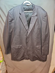 Pronto Uomo Jacket Mens 3XL 3XLT 54L Black 100% Wool Twill Worsted Blazer - Picture 1 of 6