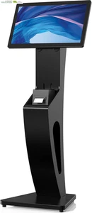 Kiosk Stand with Printer Slot for Monitors 15" to 32" up to 60Lbs - for Check-In - Picture 1 of 7