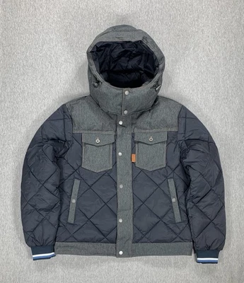 Scotch & Soda Oren Hybrid Removable Hood Denim Puffer Jacket Indigo Men's Large - Image 1 of 4