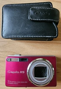 Digitalkamera RICOH Caplio R5 7.1x Opt. Wide Zoom 7.0 MP *Magenta *Siehe Fotos! - Bild 1 von 4