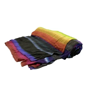 Auth PaulSmith - Black Purple Multi Viscose Scarf - Picture 1 of 8