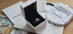 Größe 7 Pandora Himmlischer Mond & Sonne Ringe - Sterlingsilber 14K vergoldet - Bild 1 von 6