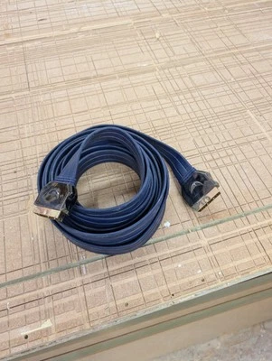 APPROX 3M FLAT BLUE SCART TO SCART CABLE GOLD PLATED - Image 1 of 3