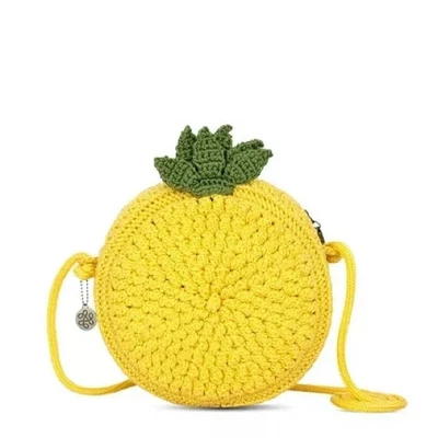 Bolso Bandolera The Sak Kenna Piña Crochet Cartera Fruta NUEVO Amarillo Foto 1 de 4