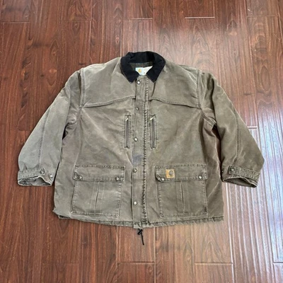 Jaqueta Carhartt Vintage Anos 90 Tamanho 2XL Lona de Trabalho Feita Nos EUA C10CHT - Imagem 1 de 4