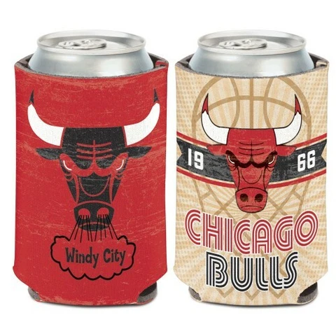 CHICAGO BULLS HARDWOOD CLASSIC VINTAGE STYLE SOFT FOAM CAN COOZIE KOOZIE COOLER Cover