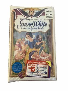 SEALED 1994 VHS Walt Disney’s Masterpiece “Snow White and the Seven Dwarves” - Foto 1 di 5