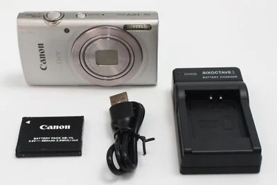 Canon ELPH 185 IXY 200 or IXUS 185 IS HS PowerShot digital Camera 20MP Silver - Image 1 of 4