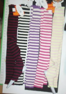 Thigh High Striped Legwarmers 5 Fun colors ladies sizes 30" Sansha Londrea KT014 - Picture 1 of 9