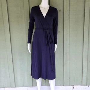 BODEN Navy Blue Jersey Faux Wrap Dress US 2 UK 6 - Picture 1 of 4