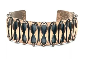 Matisse Renoir Brutalist Modernist Espan Copper Cuff Bracelet Vintage Book Piece - Picture 1 of 8