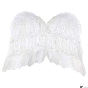 Good Angel Costume Accessory Real Feather White Halloween Wings, For Women, O... - Picture 1 of 5
