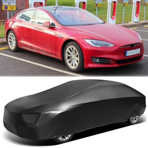 Outdoor Car Cover Snow Rain Dust UV Protection Custom For Tesla Model S 2012-24 - Picture 1 of 9
