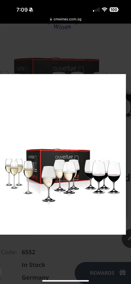 Riedel Ouverture Red and White Magnum Wine Glass and Champagne Flute, Set of 12 - Image 1 of 1