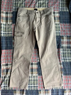 Pantalones de senderismo Kuhl para mujer talla 12 al aire libre caqui botón a presión excelente estado Foto 1 de 4