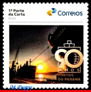 25-56 BRASIL 2025 PUERTO DE PARANÁ, 90 AÑOS, BARCOS, MNH - Imagen 1 de 2
