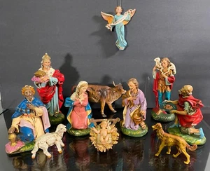 Statuine presepe presepe Fontanini Depose Italy in resina dipinte a mano set 8" 12pz - Foto 1 di 14