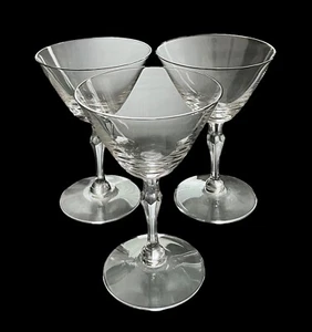 3 - Vintage Fostoria Engagement 5.5” Champagne Sherbet Glasses Platinum Rim EUC - Picture 1 of 10