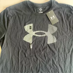 Under Armour Herren T-Shirt Large schwarz Big Logo Grafik lockere Passform - Bild 1 von 7