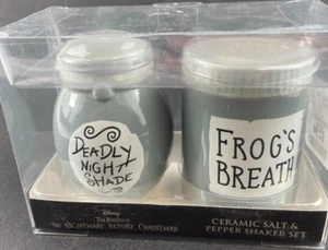 Nightmare Before Christmas Frog's Breath & Deadly Night Shade Salt & Pepper RARE - Picture 1 of 16