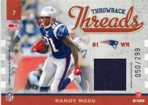RANDY MOSS ( 2-COLOR ) ( DUAL ) THROWBACK JERSEY CARD RAIDERS / 49ERS #050/299 - Picture 1 of 2