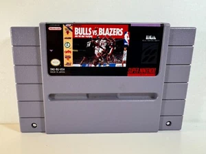Bulls vs. Blazers and the NBA Playoffs (Super Nintendo SNES, 1992) Authentic. - Picture 1 of 3