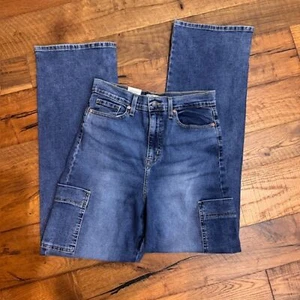 Signature Levi Strauss Heritage High-Rise Loose Straight Utility Jeans Sz 8 W29 - Picture 1 of 6