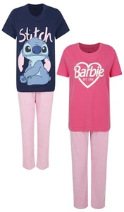Señoras Personaje Pijamas Dormir Salón Ropa de Noche Juegos de Pijamas Reino Unido 4 a 24 Algodón Nuevo - Imagen 1 de 4