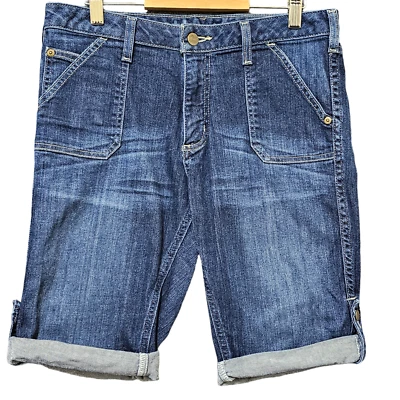Carhartt Jeans Short Womens Size 6 Cotton Blue Denim Medium Wash Original Fit - Image 1 of 4