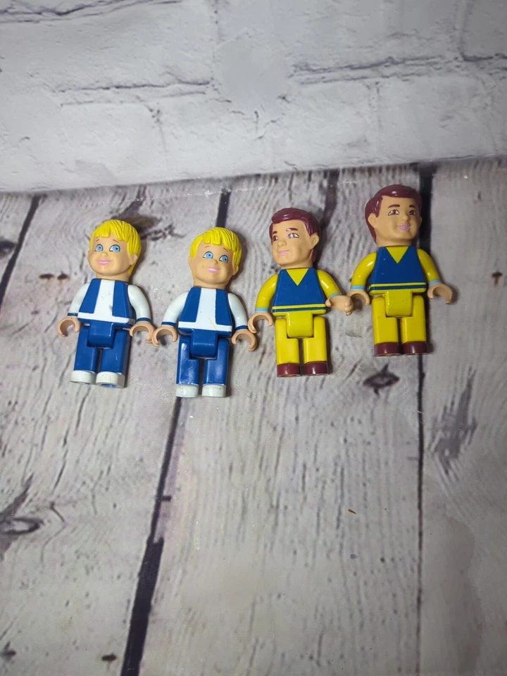 lote de 4 figuras vintage 1987 ladrillos tándem papá y niño B3 Foto 1 de 4