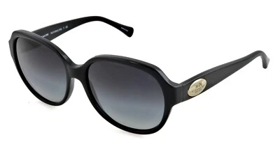 Nuevas gafas de sol COACH HC8150 500211 59 mm negras de gran tamaño Foto 1 de 4