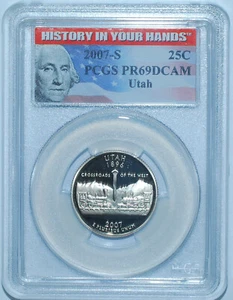 2007 S PCGS PR69DCAM UT Utah State Quarter - Picture 1 of 2