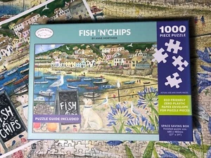 Otter House 1000 piece jigsaw puzzle FISH 'N' CHIPS made once, vgc *COMPLETE - Picture 1 of 2