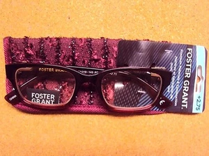 Foster Grant Women Roxanna Spring Hinges Reading Glasses Reader w/Case +2.75 - Picture 1 of 7