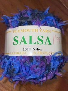 Plymouth Yarn SALSA Color 07 Blue Purple Dye Lot 004 50g Made In France - Picture 1 of 5