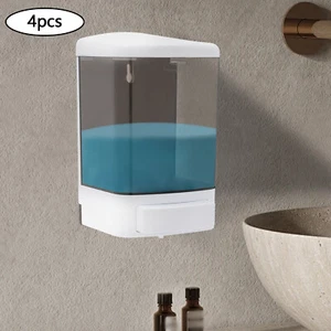 4 Pieces/33.8oz Wall Mounted Soap Dispenser Manual Soap Dispenser Containers - Picture 1 of 13