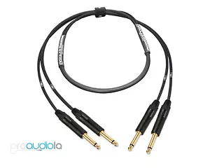 Premium 2 Channel Mogami 2930 Instrument Cable | Neutrik Gold TS to TS | 18 ft. - Picture 1 of 1