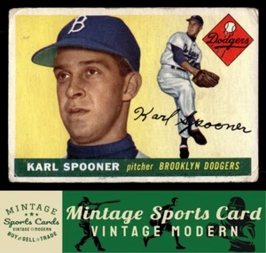 1955 Topps - Karl Spooner - Rookie RC #90 Brooklyn Dodgers MK - Bild 1 von 2