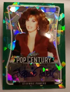 2021 Leaf Pop Century Metal - Stefanie Powers - Green Crystals SSP Auto #'d 1/4 - Picture 1 of 3